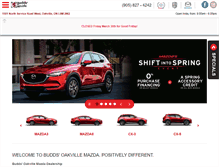 Tablet Screenshot of buddsmazda.com